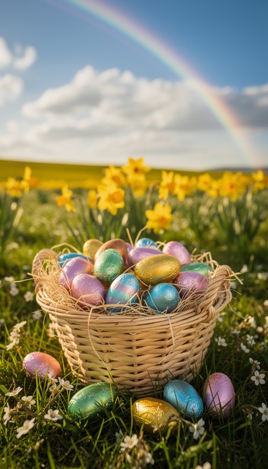 Free Easter Springtime Celebration Image - Easter, Basket, Chocolate ...