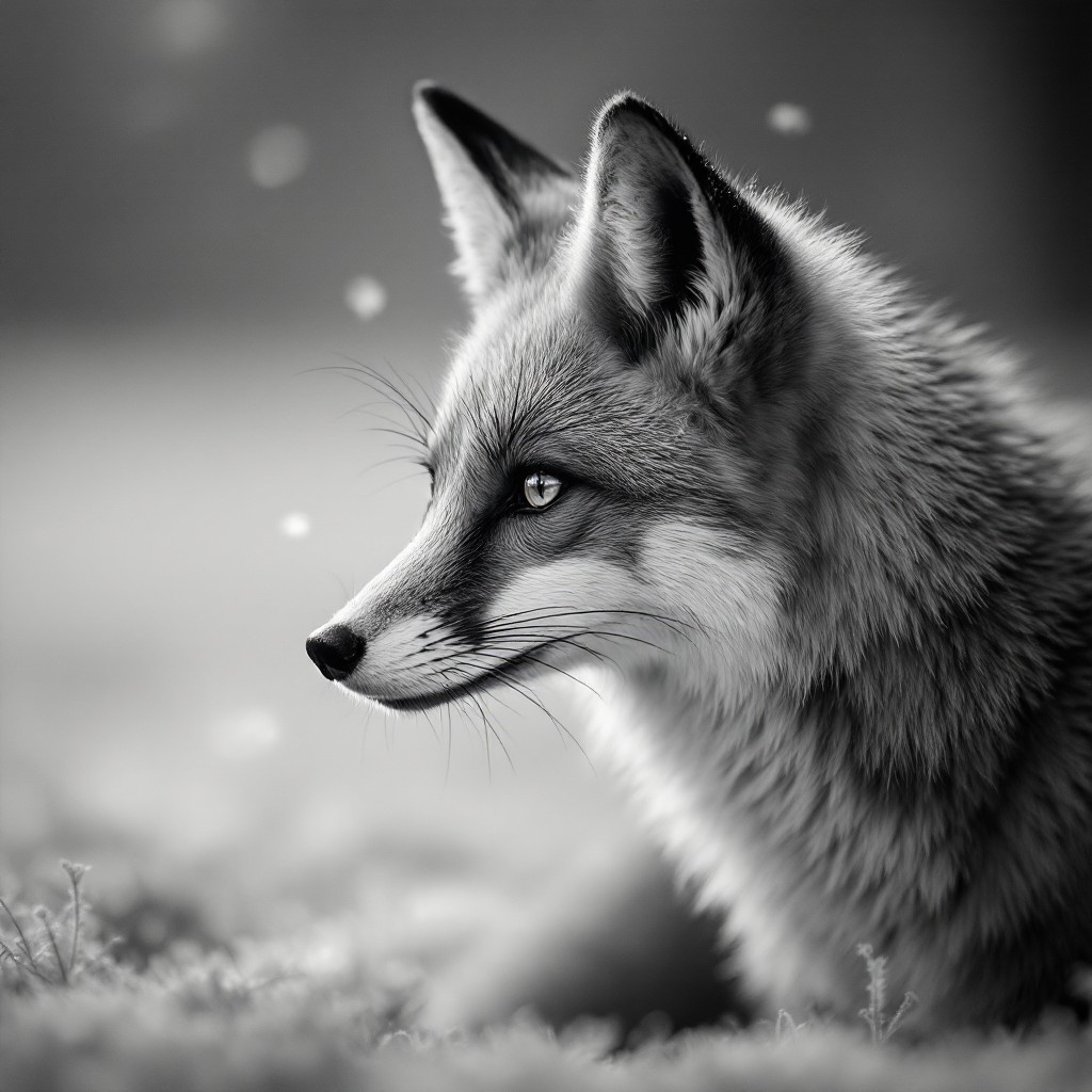Free Frost Kissed Fox Image - Fox, Wildlife, Monochrome | Download at ...