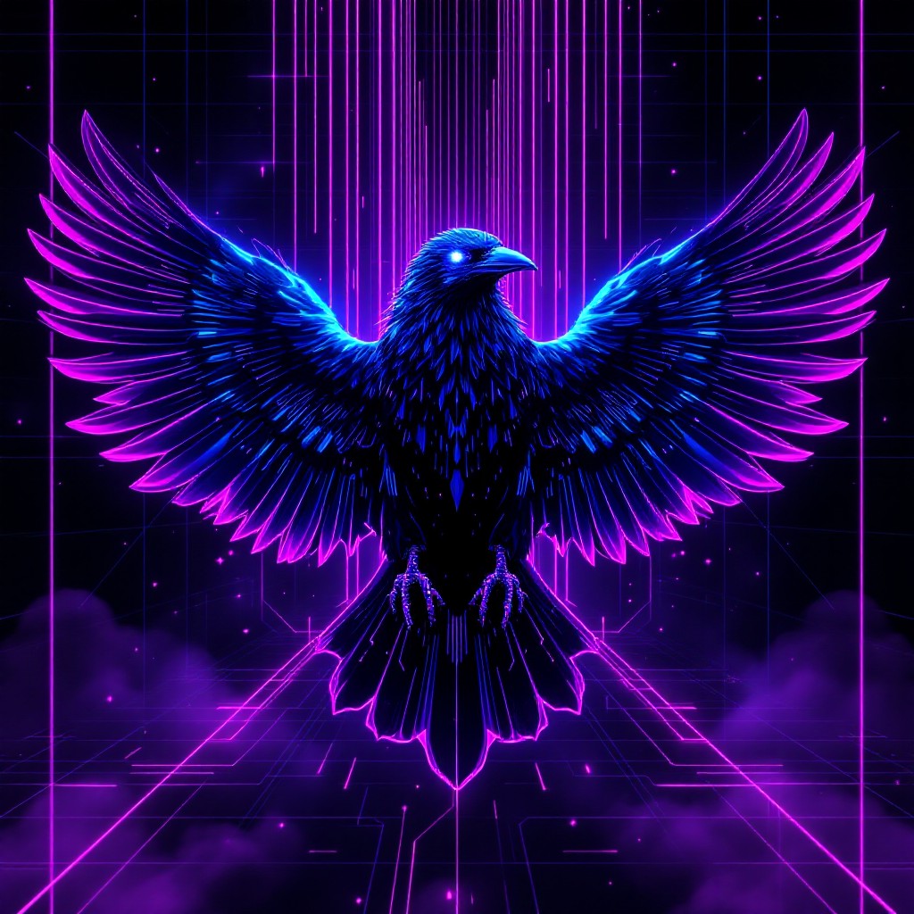 Free Neon Cyber Raven Image - Raven, Cyberpunk, Synthwave | Download at ...