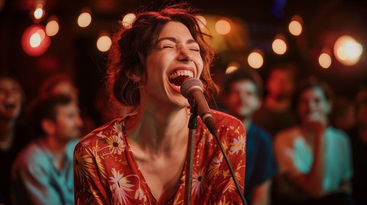 Free Joyful Singing Performance Image - Performer, Singing, Microphone ...