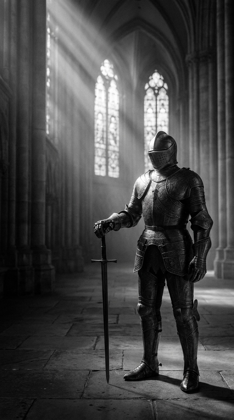 Free Knight Stands Alone Image - Knight, Armor, Cathedral | Download at ...
