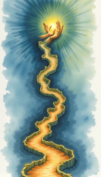 Free Illuminated Ascending Path Image - Watercolor, Journey, Path ...