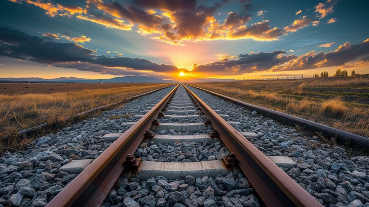 Rail Train Sunset Free Sunset Railway Hub Image - Sunset, Railway, Trains | Download at ...
