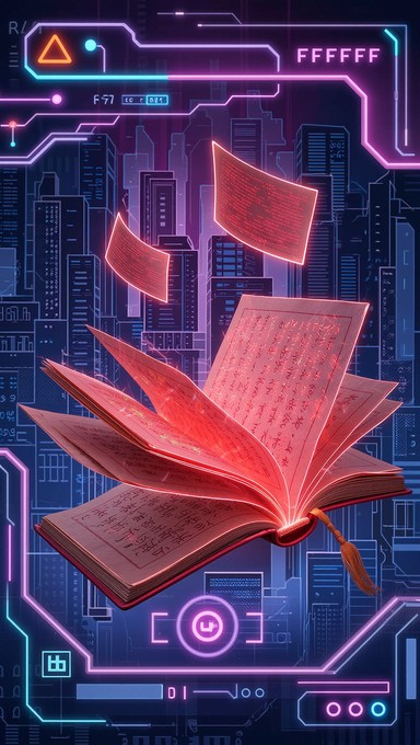 Free Knowledge Flows Electric Image - Cyberpunk, Manuscript ...
