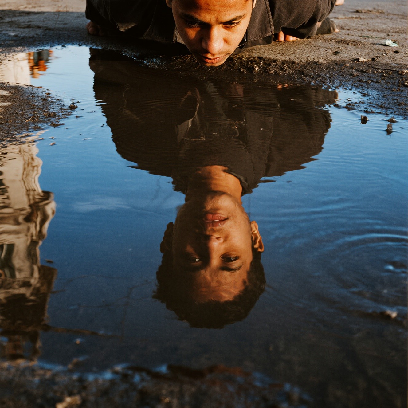 Free Reflection in puddle Image - Reflection, Puddle, Symmetry ...