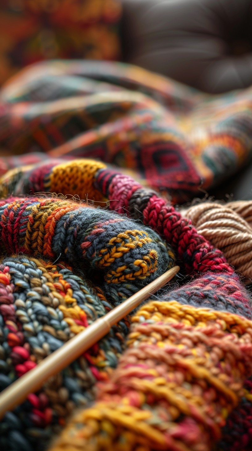 Colorful Knite Free Colorful Knitting Project Image - Knitting, Yarn, Colorful ...