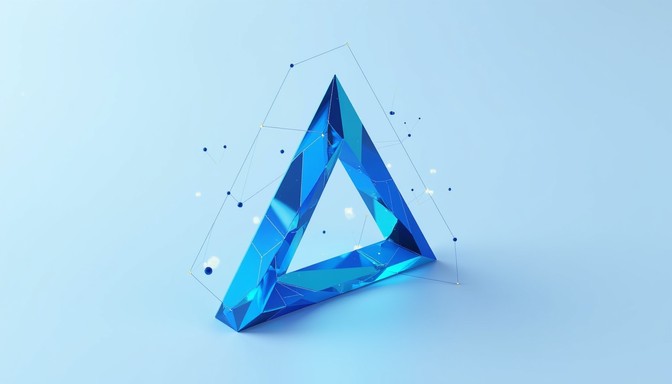 Free Crystalline Blue Triangle Image - Triangle, Blue, Crystal ...