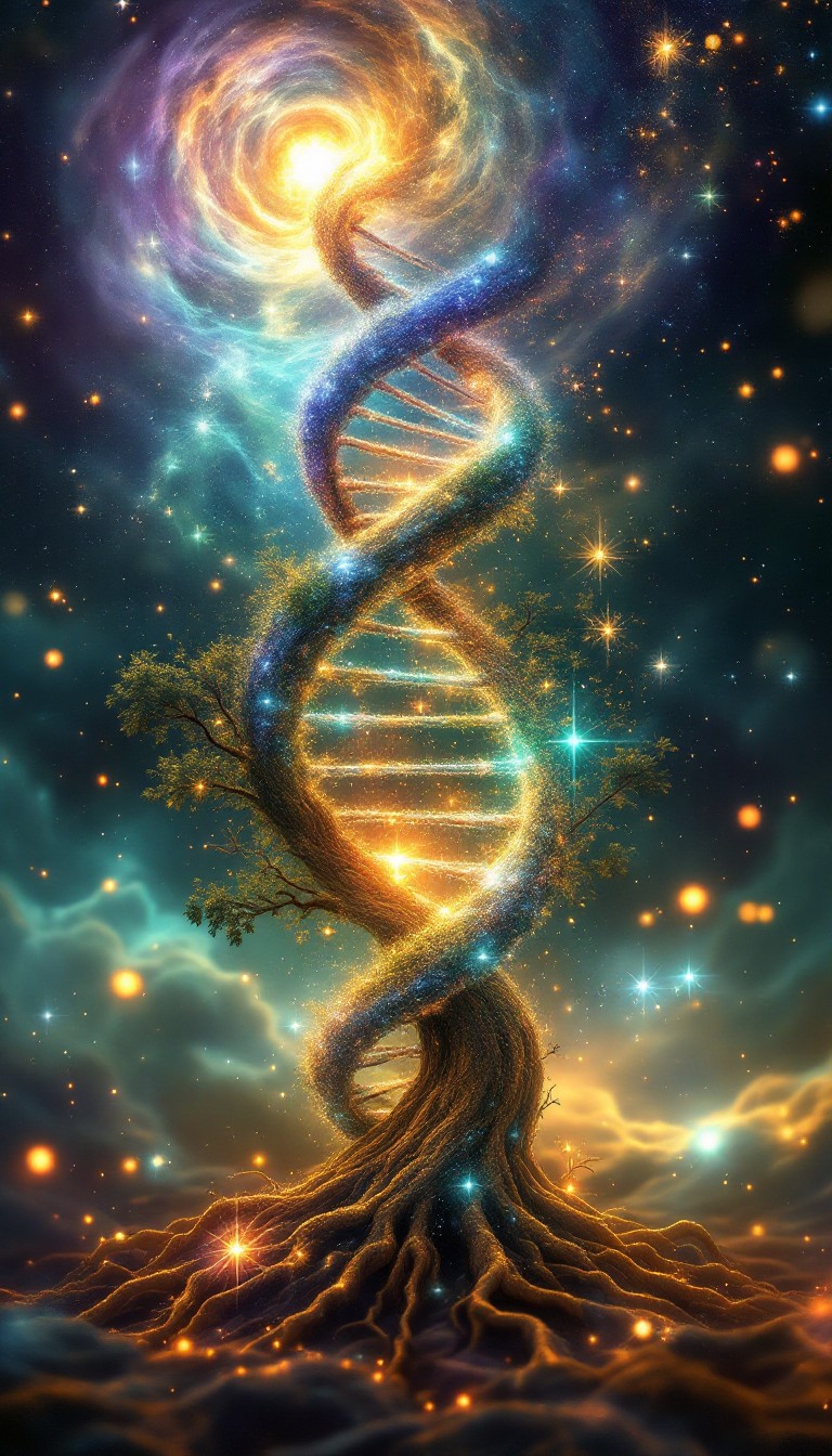 Free Cosmic DNA Tree Image - Dna, Cosmos, Roots | Download at StockCake