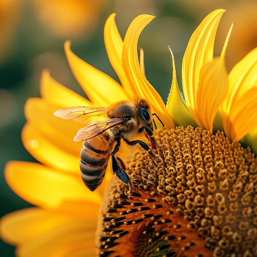 Free Bee Pollinating Sunflower Image - Bee, Sunflower, Pollination ...