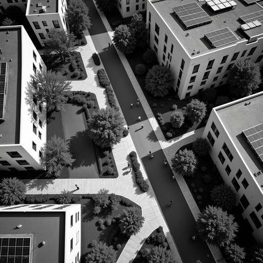 Picture of Free City From Above Image - Aerial, Urban, Monochromatic | Download at ...