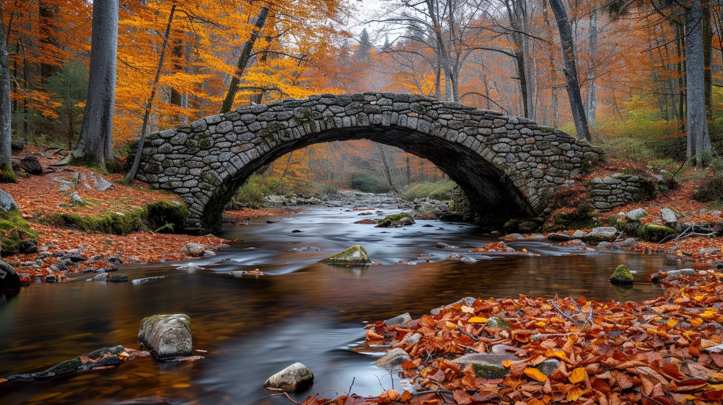 Free Autumn Bridge Serenity Photo - Autumn, Bridge, Forest | Download ...
