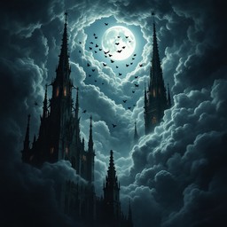 Free Gothic Moonlit Cathedral Image - Gothic, Cathedral, Spires ...