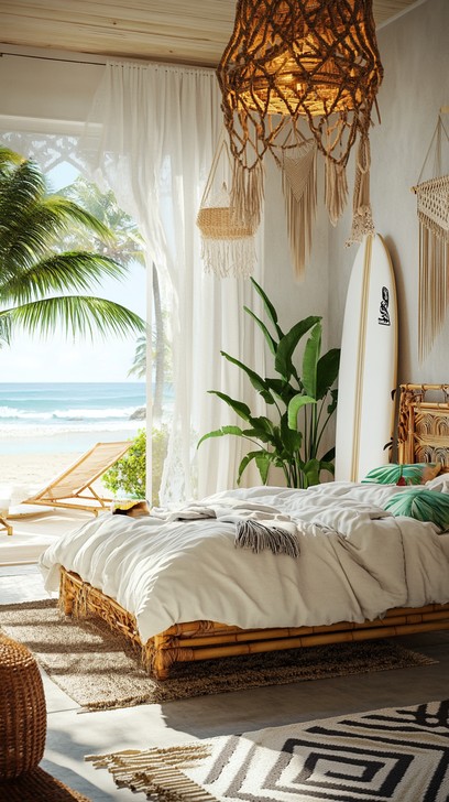 Free Beachside Bedroom Interior Image - Bedroom, Beach, Ocean ...