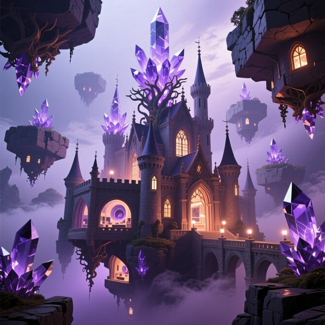 Free Floating Crystal Castle Image - Castle, Fantasy, Crystal ...