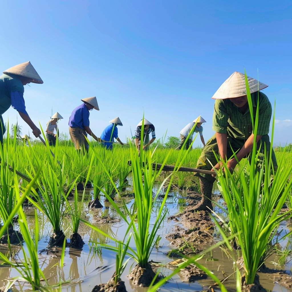 Free Farmers Planting Rice Image - Farmers, Rice, Paddy | Download at ...