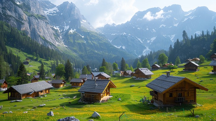 Free Majestic Alpine Valley Image - Mountains, Alps, Valley | Download ...