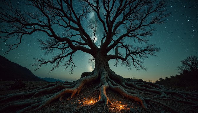 Free Roots Meet Stars Image - Tree, Roots, Stars | Download at StockCake