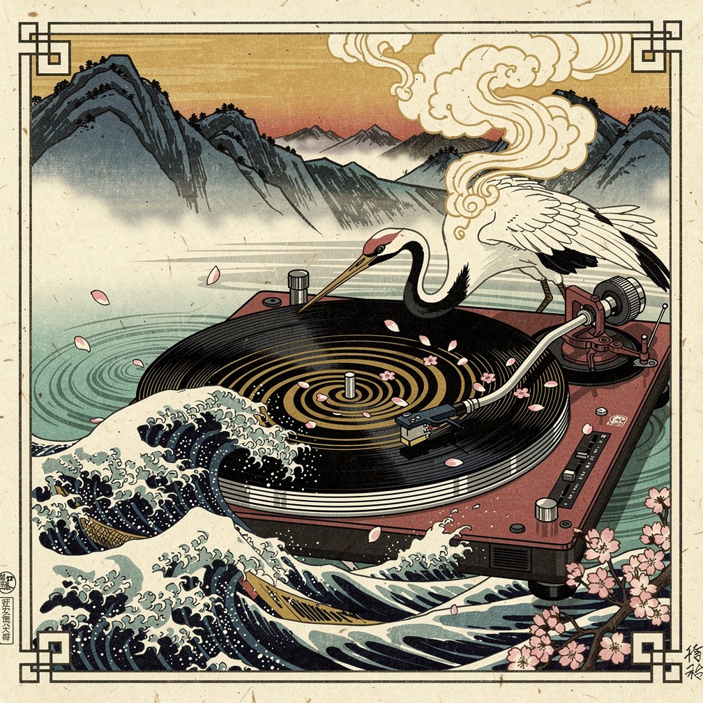 Free Turntable Wave Art Image - Turntable, Vinyl, Japanese | Download ...