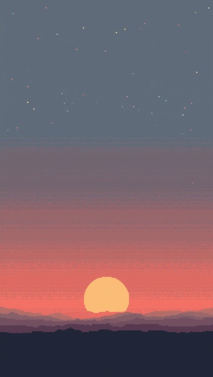 Free Pixel Sunrise Art Image - Sunrise, Sunset, Pixel | Download at ...