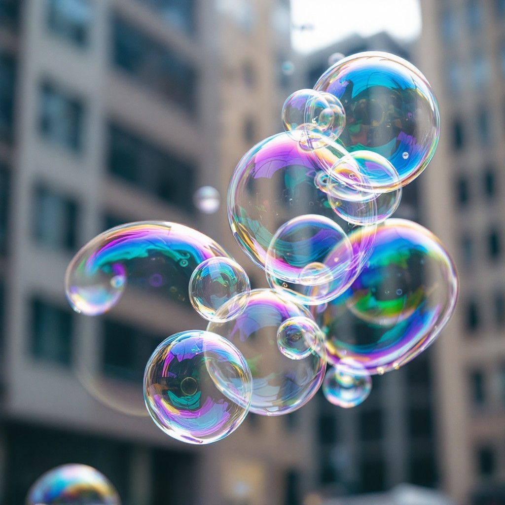 Free Floating Urban Bubbles Image - Bubbles, Iridescent, Urban ...