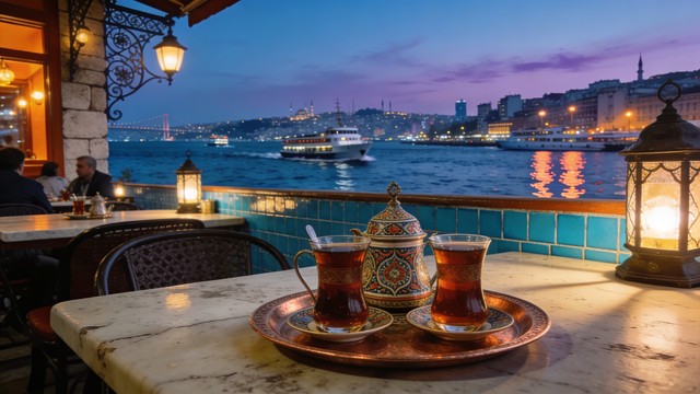 Istanbul Rooftop Tea Free Istanbul Evening Tea Image - Istanbul, Bosphorus, Turkish ...