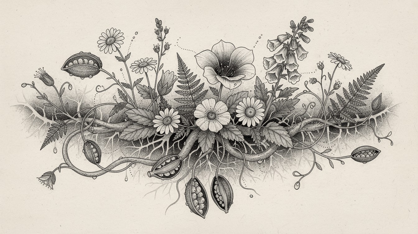 Free Botanical Ink Artistry Image - Botanical, Tattoo, Wildflowers ...
