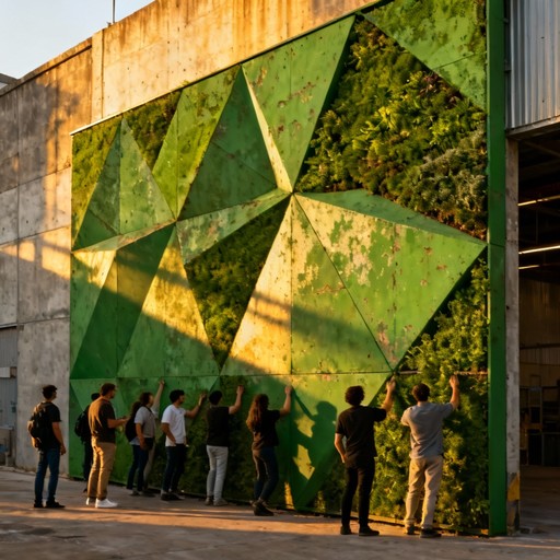 Free Living Wall Interaction Image - Geometric, Green, Sustainable ...