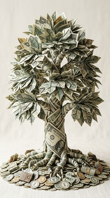Free Money Tree Sculpture Image - Money, Tree, Origami | Download at ...