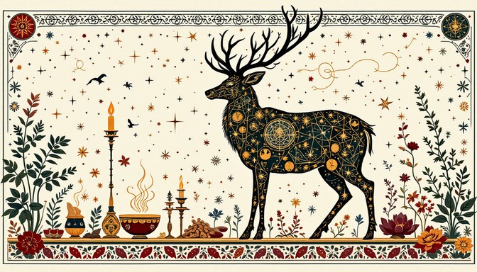 Free Sacred Deer Ceremony Image - Deer, Mystical, Folk | Download at ...