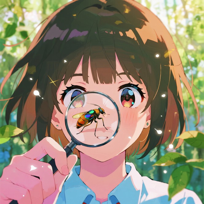 Curious Insect Animation Free Colorful Anime Girl Stock AI Images | StockCake