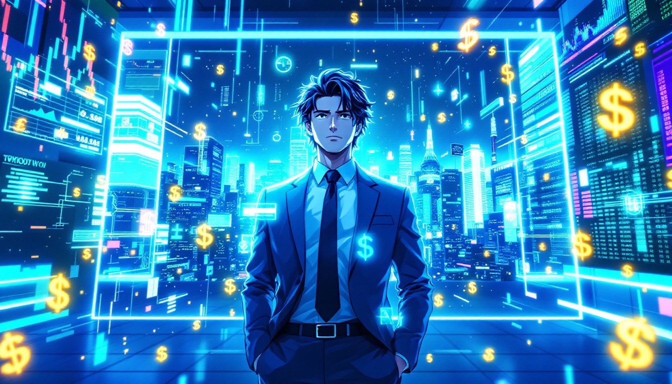 Free Digital Finance Wizard Image - Anime, Businessman, Cyberpunk ...