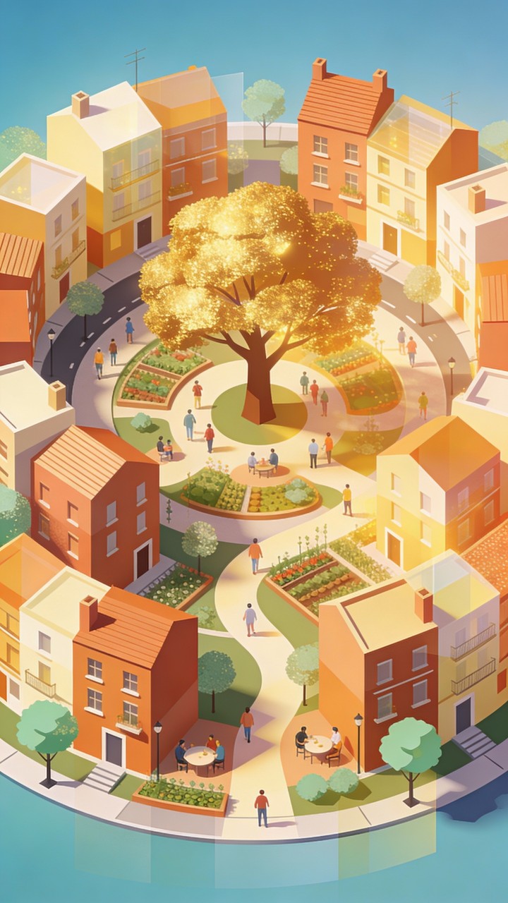 Free Community Tree Harmony Image - Community, Neighborhood, Isometric ...