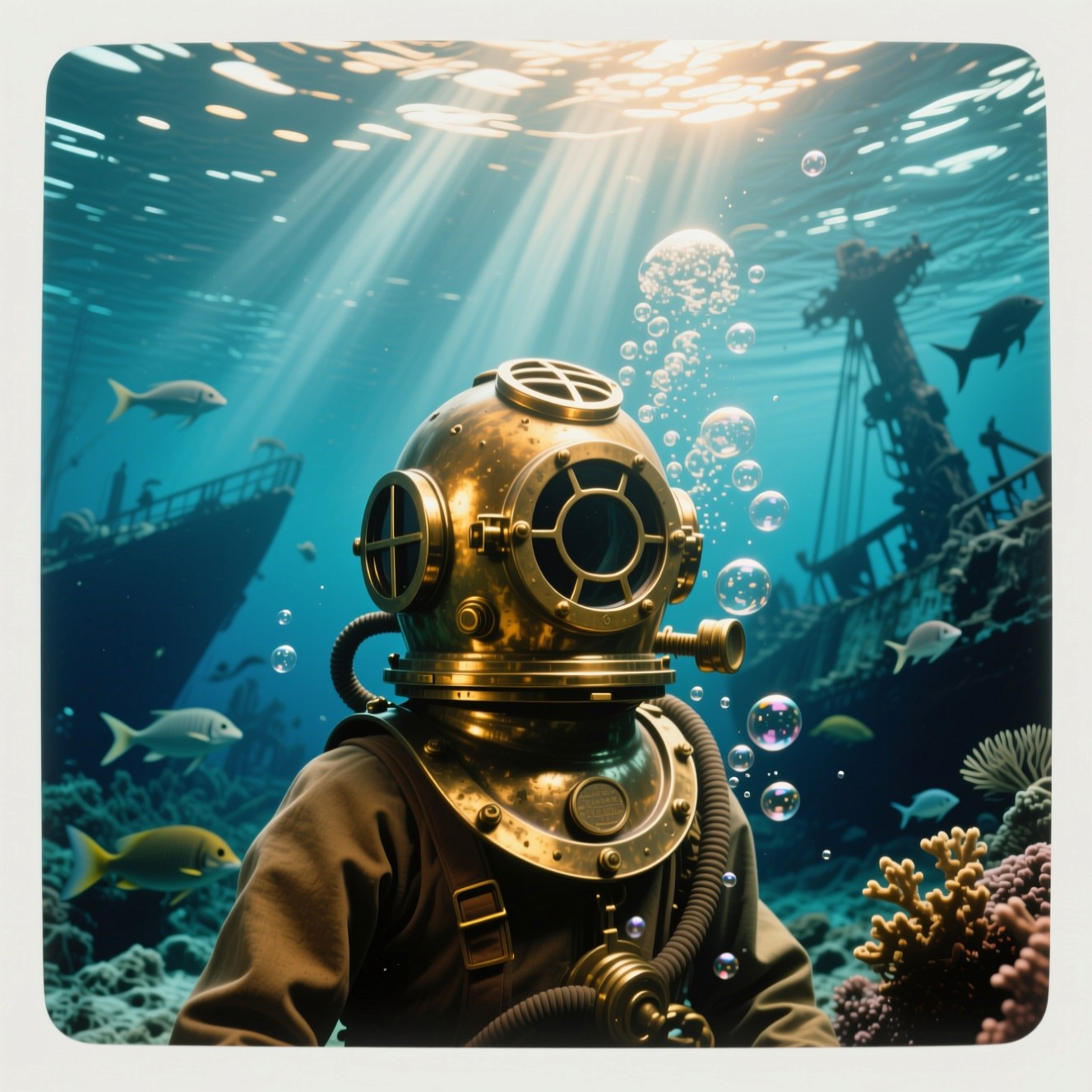 Free Deep Sea Explorer Image - Vintage, Underwater, Diver | Download at ...