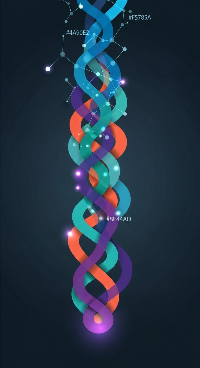 Dna Rinbbons Image Free Convergent DNA Networks Image | Download at StockCake