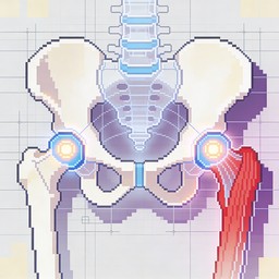 Bone Pixel Map Free Hip Joint Anatomy Image - Anatomy, Hip, Pelvis | Download at StockCake