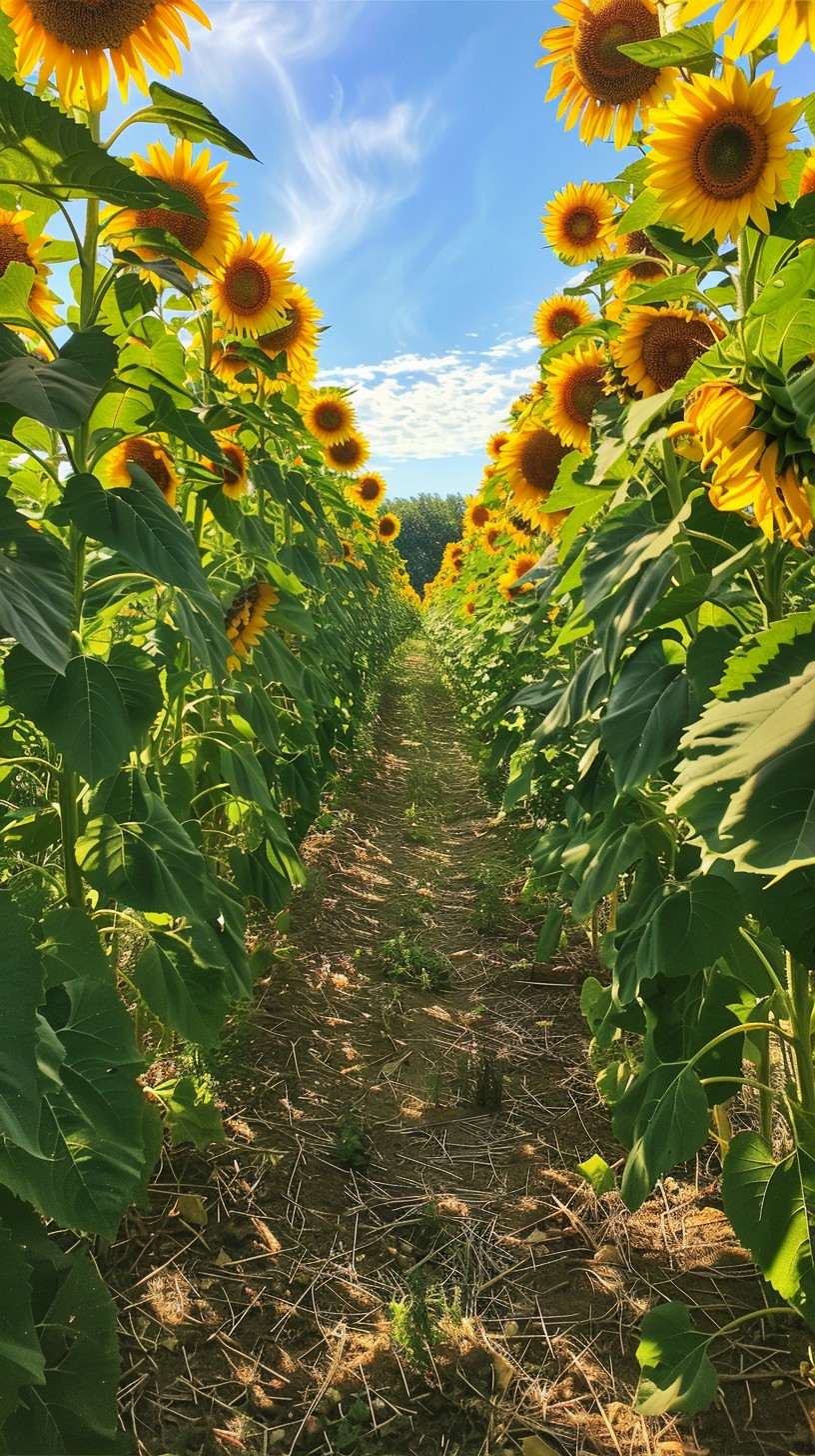 Free Sunflower Path Awaits Image - Sunflowers, Path, Nature | Download ...