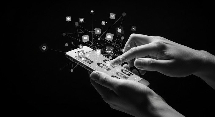 Free Connected Through Devices Image Smartphones Technology Hands