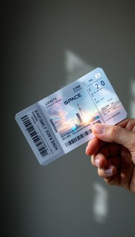 Download Space Adventure Ticket Image - Spaceflight, Holographic ...