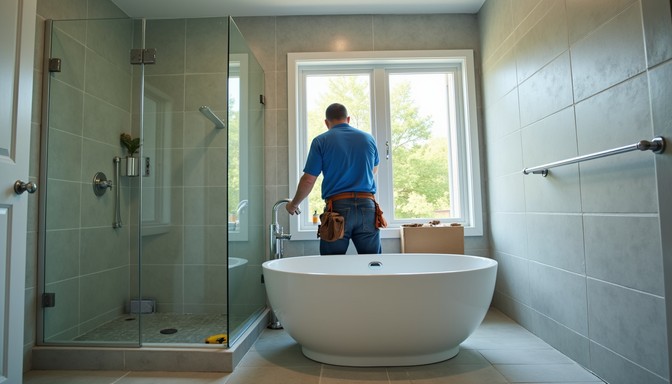Free Modern Bath Installation Image - Renovation, Plumbing, Bathroom ...