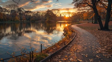 Free Sunset over lake Image - Sunset, Lake, Autumn | Download at StockCake