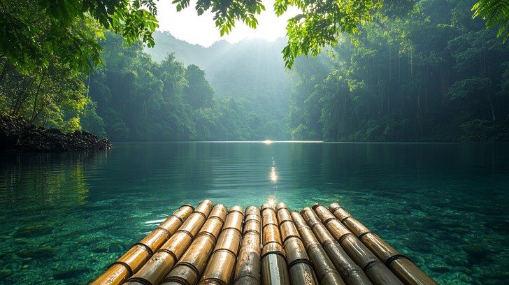 Free Bamboo Raft Journey Image - Bamboo, Raft, River | Download at ...
