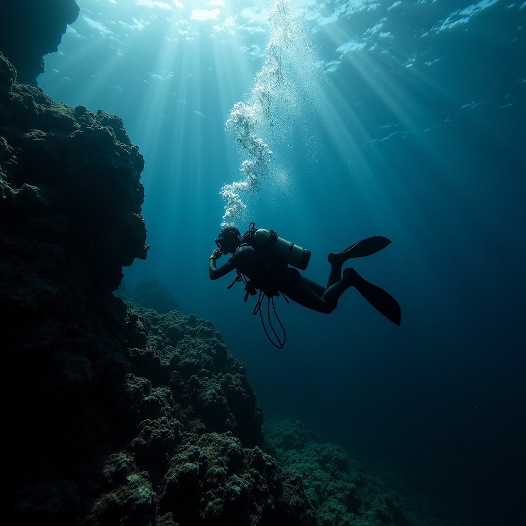 Free Submerged Light Explorer Image - Underwater, Diving, Scuba ...