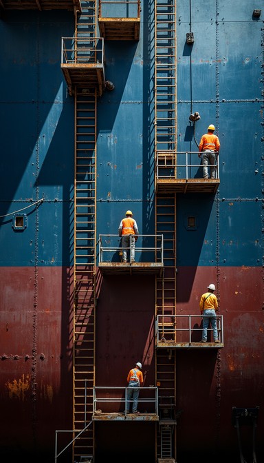Rusty Maintenance Platform Free Maritime Maintenance Workers Image - Shipyard, Workers, Maritime ...