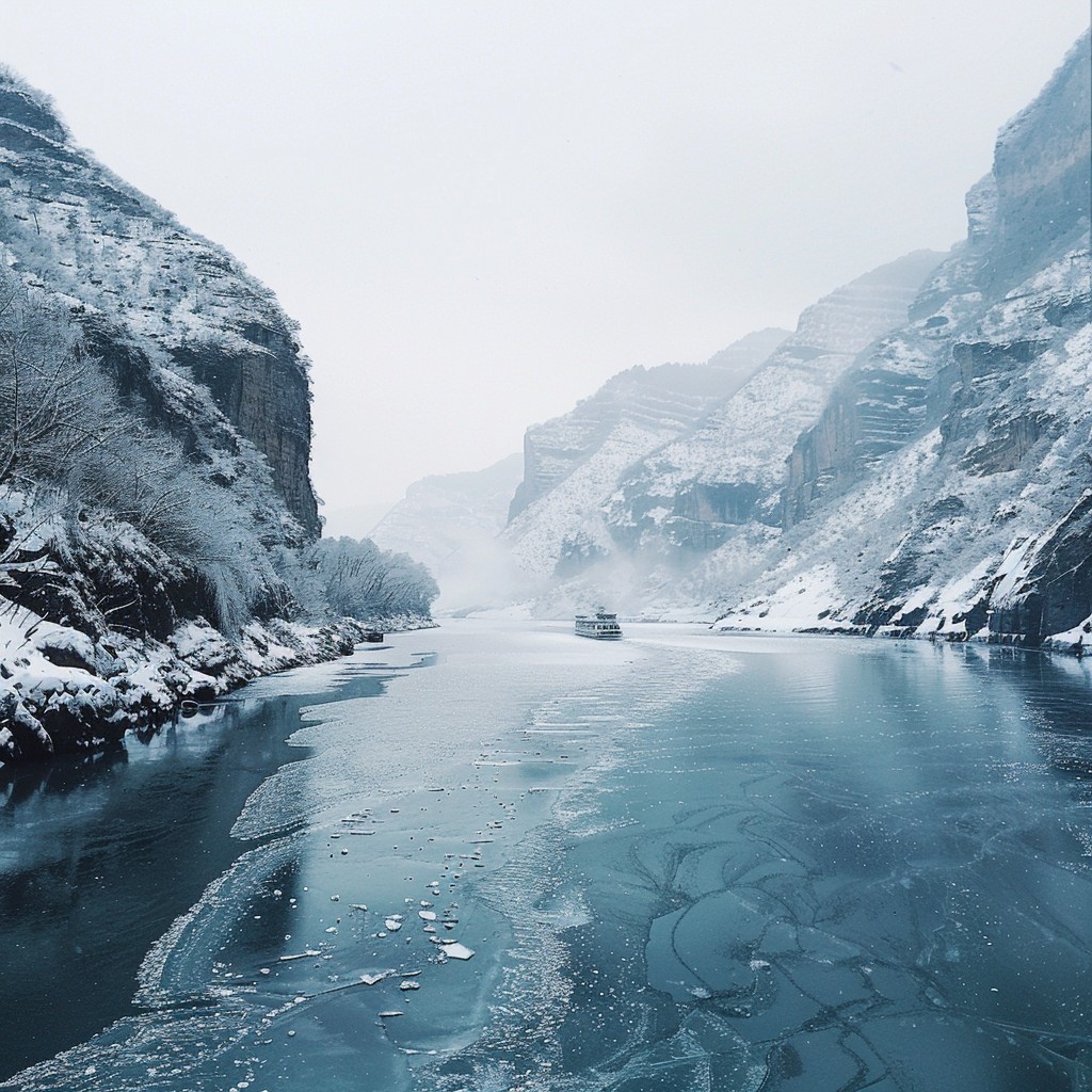 Free Frozen river valley Image - Winter, Snow, River | Download at ...