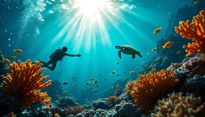 Turtle Initmate Free Underwater Turtle Encounter Image | Download at StockCake