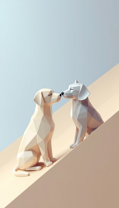 Free Geometric Dogs Meet Image - Geometric, Minimalist, Dogs | Download ...