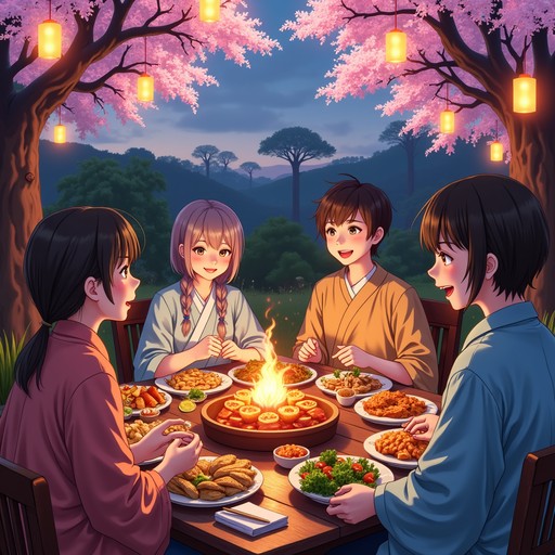 Free Multicultural Anime Feast Image - Anime, Manga, Feast | Download ...