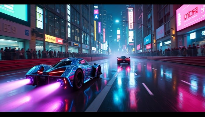 Free Neon Speed Race Image - Cyberpunk, Racing, Neon | Download at ...