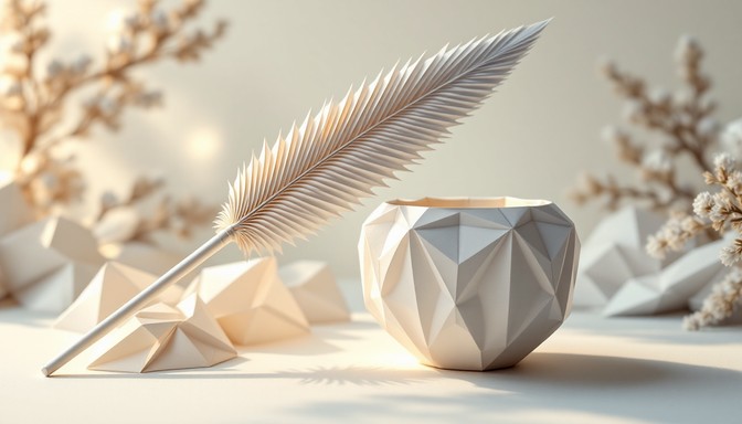 Free Geometric Paper Sculpture Image - Origami, Paper, Sculpture ...