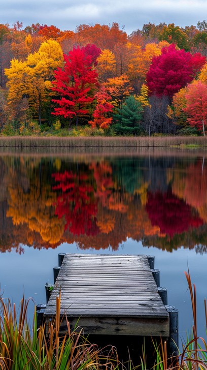 Free Autumn Lake Colors Image - Autumn, Lake, Foliage | Download at ...